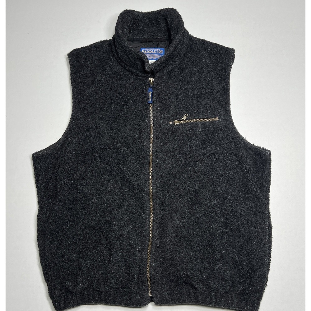 Pendleton Black Sherpa Fleece Vest